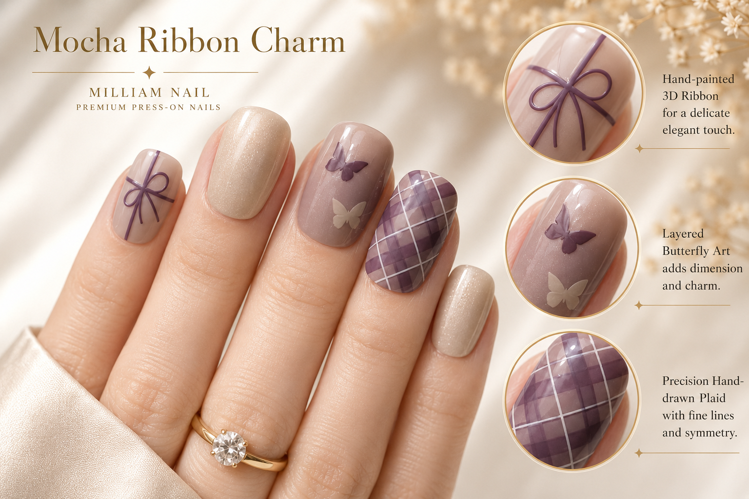 Mocha Ribbon Charm